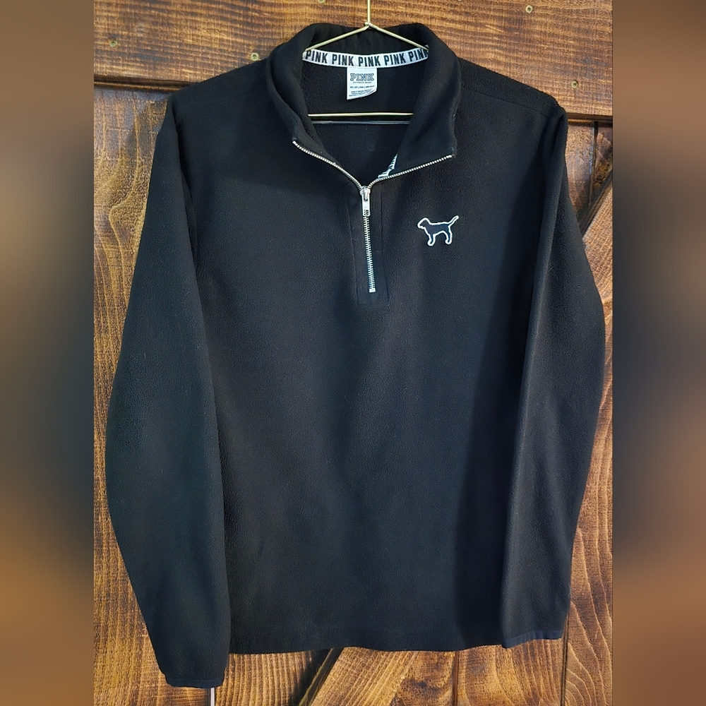 Victoria’s Secret PINK Black Quarter Zip XS